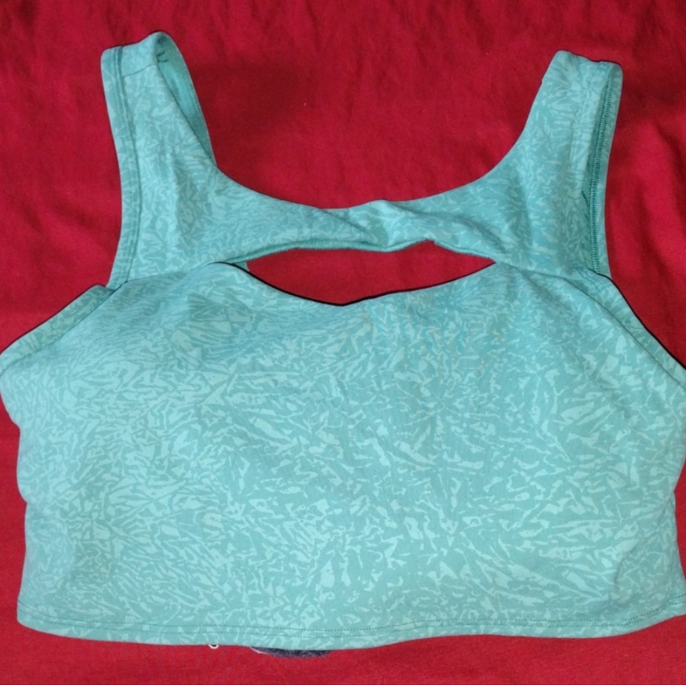Lululemon athletic sports bra teal blue size 8